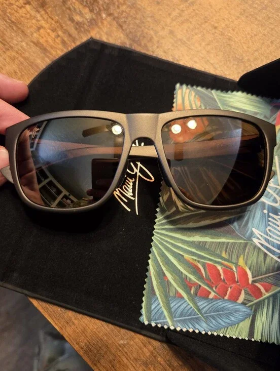 Maui Jim HCL Puakea Matte Brown Sunglasses (Matte Finish, Brown Lenses)