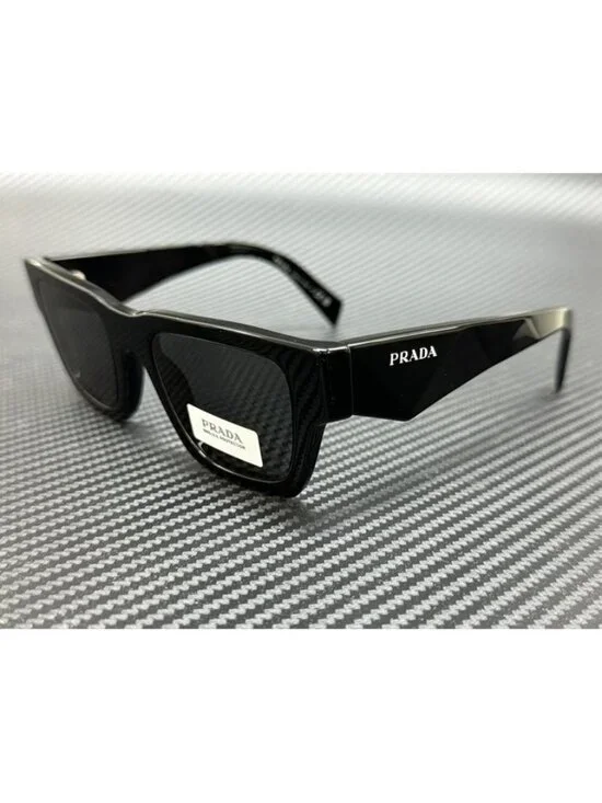 New PRADA Men Black Sunglasses 50-21-145