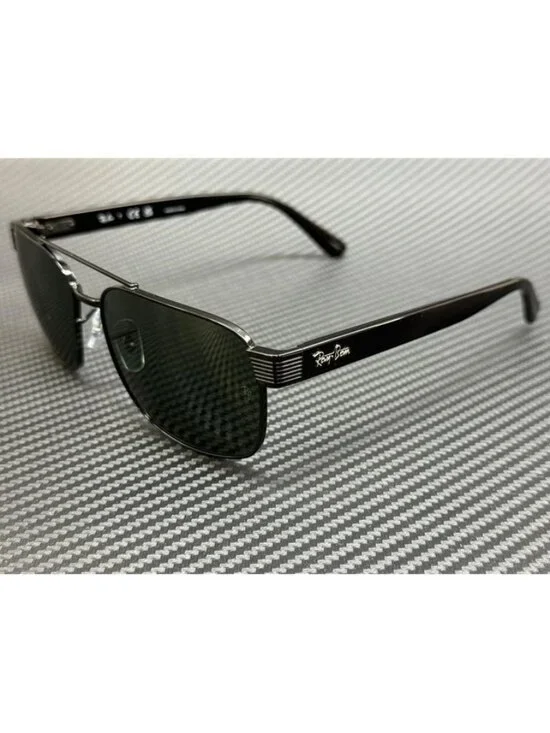 New Ray-Ban Men Black Sunglasses 58-17-145