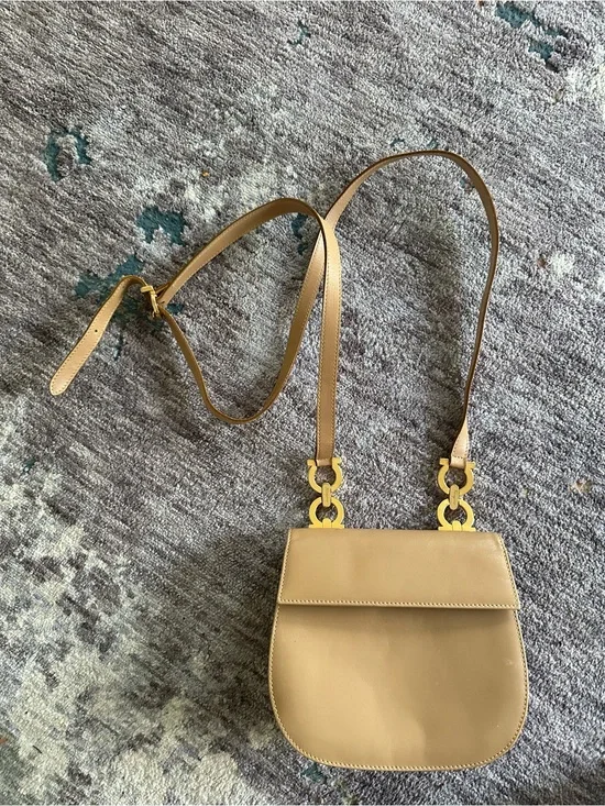 Salvatore Ferragamo Mini Tan Leather  Bag