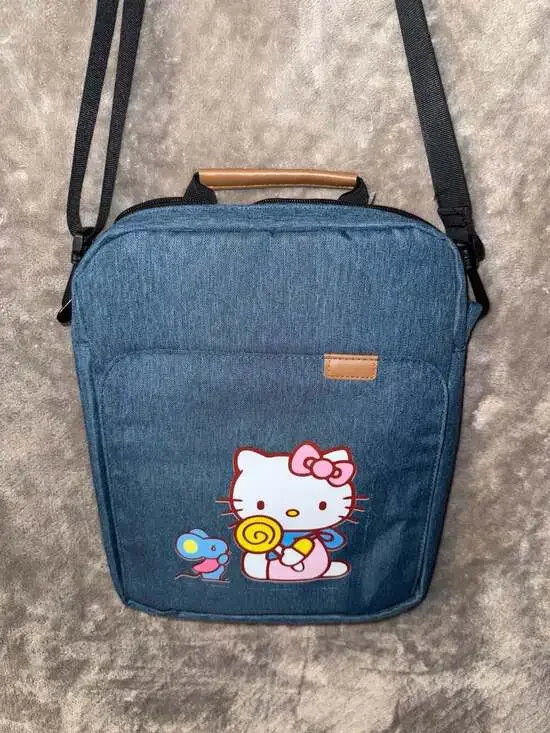 Sanrio Hello Kitty Denim-Look Crossbody Messenger Bag