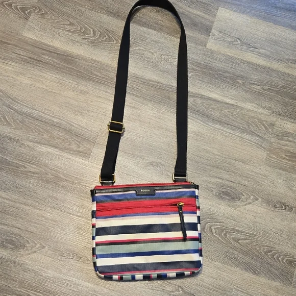 Fossil Striped Crossbody Bag