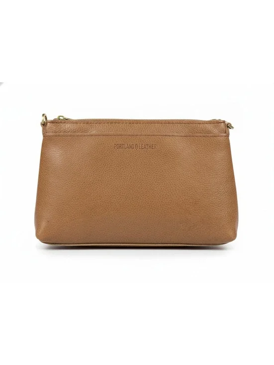 Portland Leather Goods Large Poppy Purse  - Shortbread