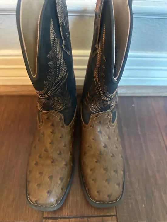 Roper Kids Two-Tone Brown and Black Western Boots