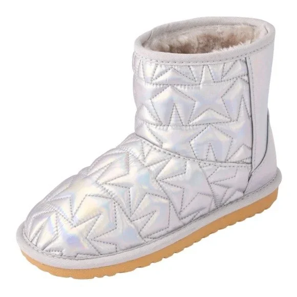The Children’s Place Girls Metallic Star Chalet Boots