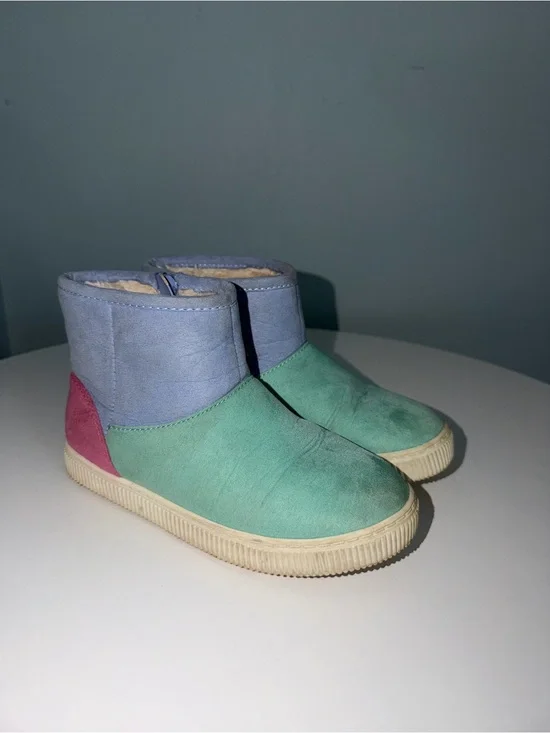 Cat & Jack Colorblock Kids Ankle Boots in Mint, Lavender & Pink