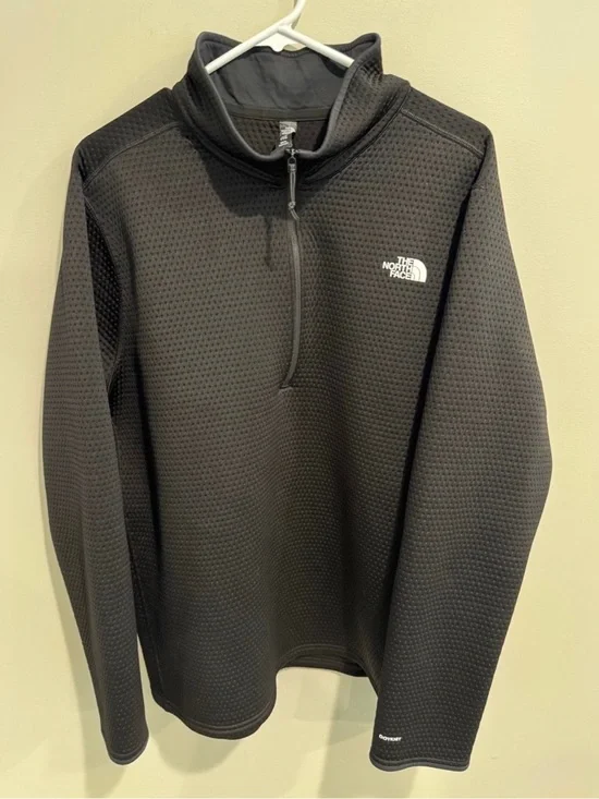 The North Face Men’s Black Half-Zip Textured Pullover Office Classic Golf XXL