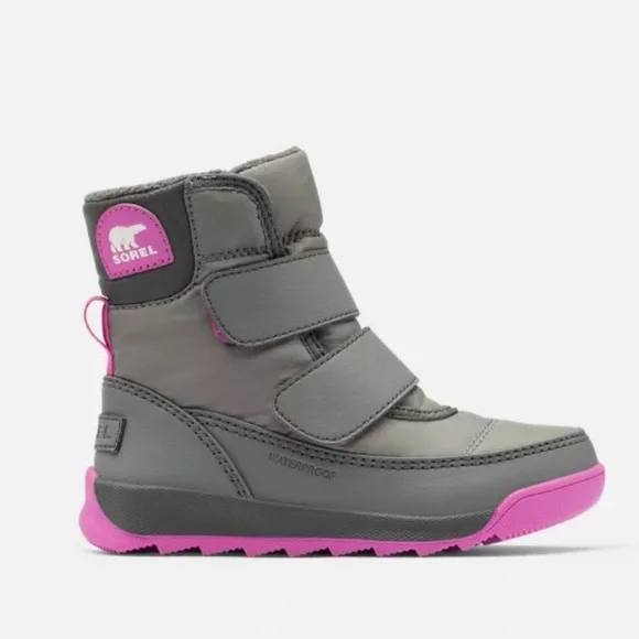 Sorel Toddler Whitney II Strap Winter Boot toddler 6 gray/magenta NEW