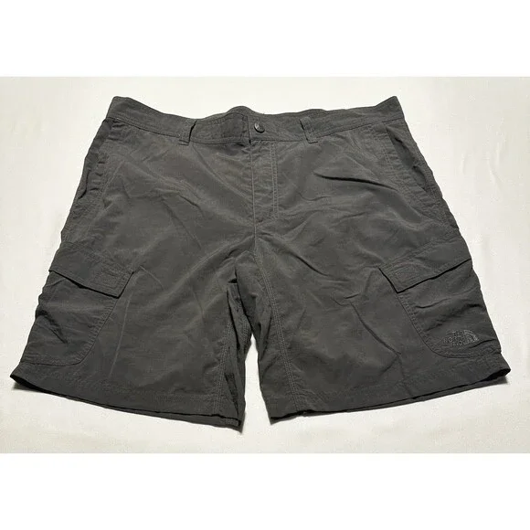 The North Face Cargo Shorts Mens Size 38 Gray Nylon Hiking Casual T338/T738