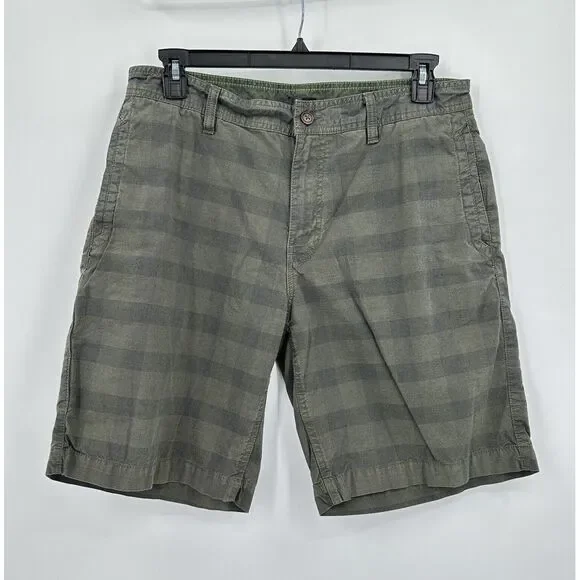 The North Face Chino Shorts‎ Mens Size 36 Green Plaid Gorpcore Hiking Outdoor