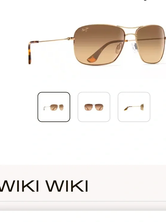 Maui Jim Sunglasses Wiki Wiki Aviator Gold Frame Brown Gradient Titanium 7717557