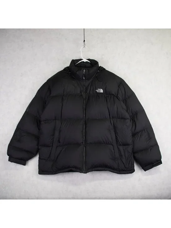 The North Face Mens Nuptse Black 700 Goose Fill Down Puffer Jacket Size XXL 2XL