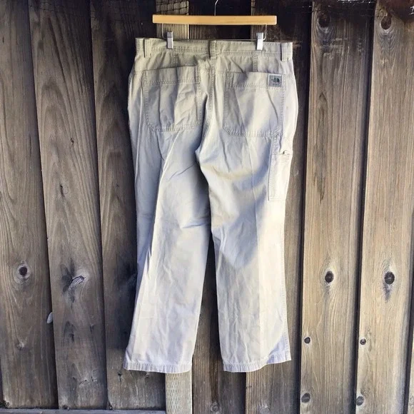 The North Face Utility Carpenter Work Pants Khaki Men's 36x30 Hiking Outdoor
