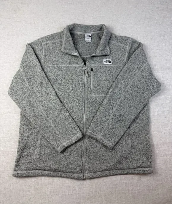 The North Face Sweater Fleece Jacket Men’s XXL Gray Full Zip Outdoor