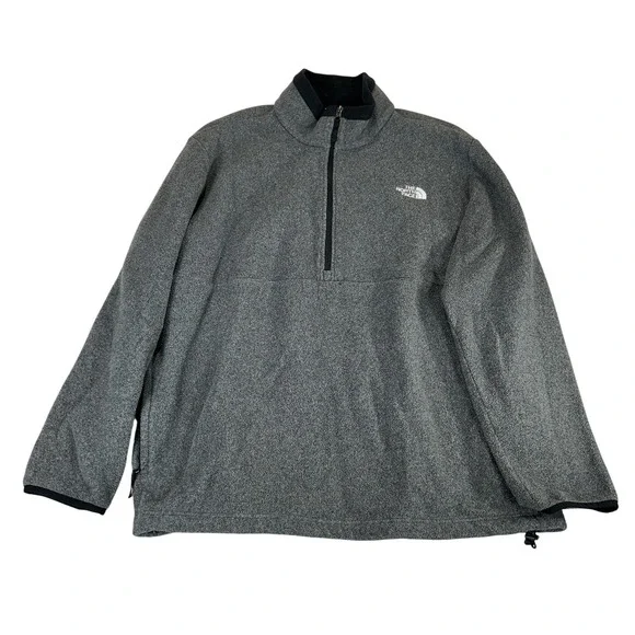 The North Face Mens XXL Heather Grey 1/4 Zip Fleece Pullover NF0A5EJMKS7 F20