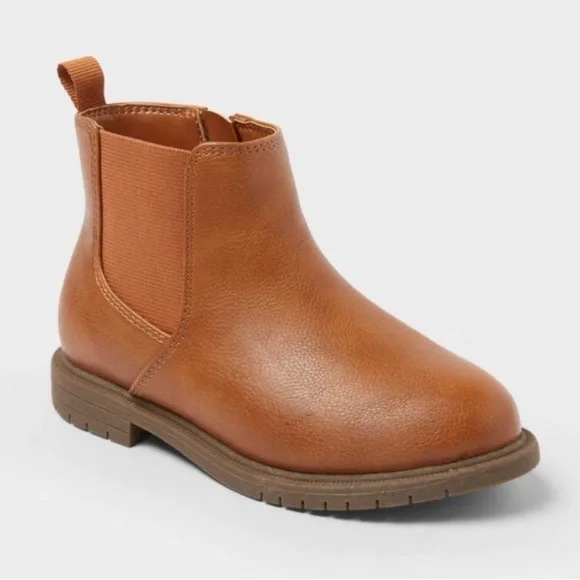 Little Girls Tanner Chelsea Ankle Boots - Cat & Jack™ Cognac