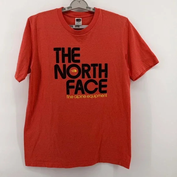 The North Face Mens Fine Alpine Equipment Graphic T-Shirt Orange Heather Medium