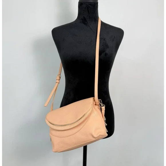 LC Lauren Conrad Blair Crossbody Bag Sorbet Pink-Orange Adjustable Strap‎