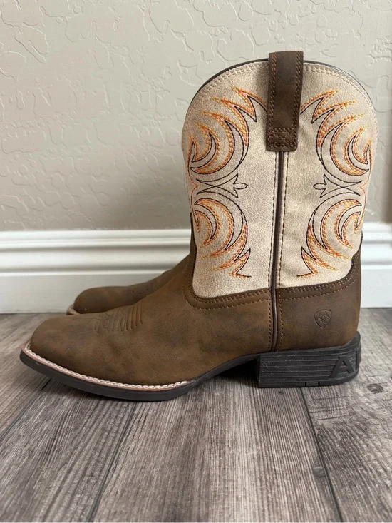 Ariat Kids Storm Western Boot, Brown