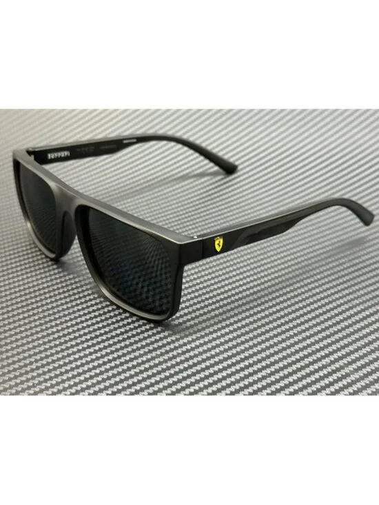 New Ferrari Men Matte Black Sunglasses 59-18-145