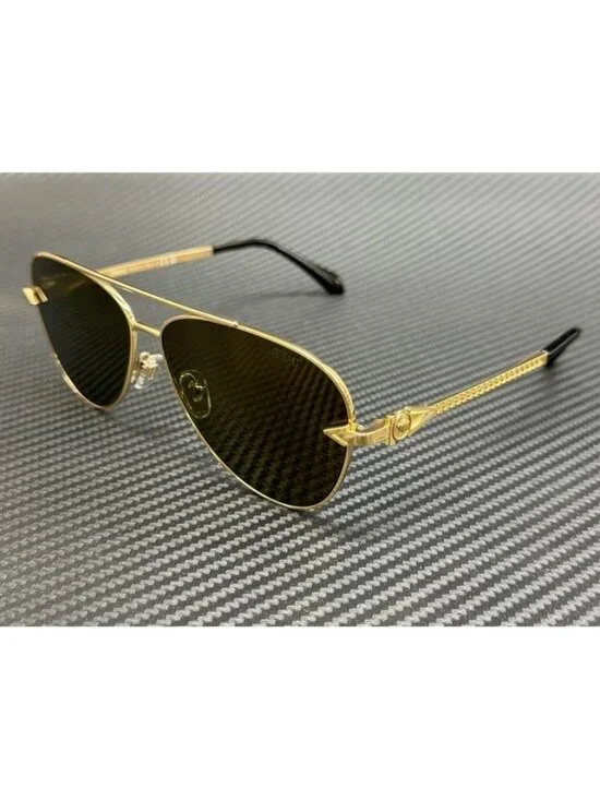 New Versace Men Gold Sunglasses 61-13-140