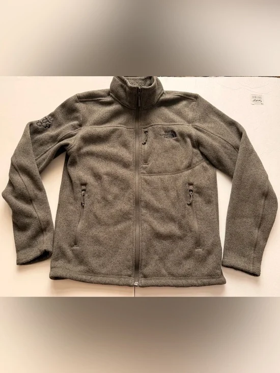 The North Face Men’s Olive Green Fleece Jacket - Full Zip Size Small