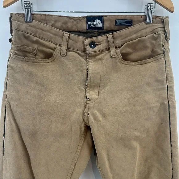 The North Face Jeans Mens 32 Beige Stretch Distressed 5-Pocket Comfort Outdoor‎