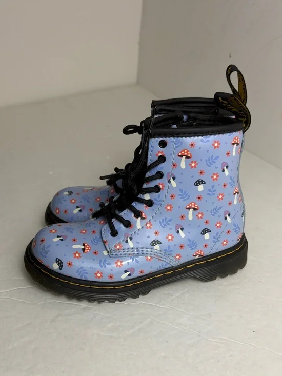 Dr. Martens Toddler 1460 Patent Woodland Lace Up Boots Size 10