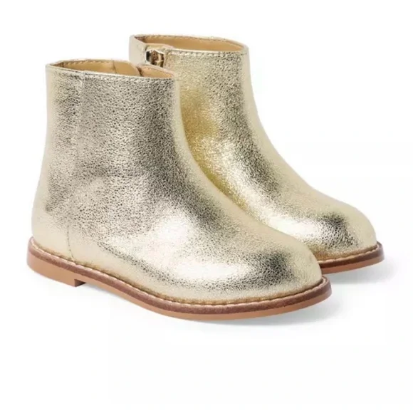 Janie and Jack- Girls Metallic Bootie, size 10 (never worn)