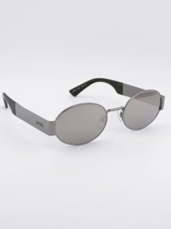Moschino MOS185/S 06LB UE Sunglasses - Ruthenium Oval Frame, Mirror Lenses