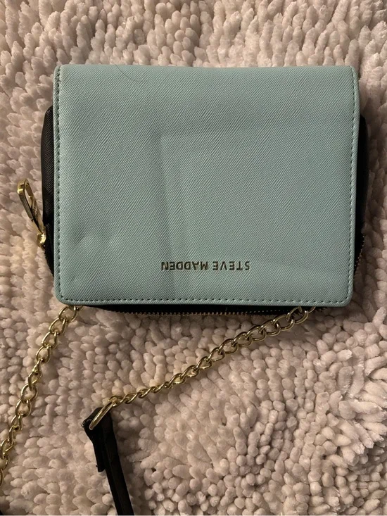 Steve Madden Mint Green Crossbody with Gold Chain