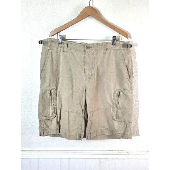 The North Face Mens Cargo Hiking Shorts 38 Beige Ripstop Outdoor Utility