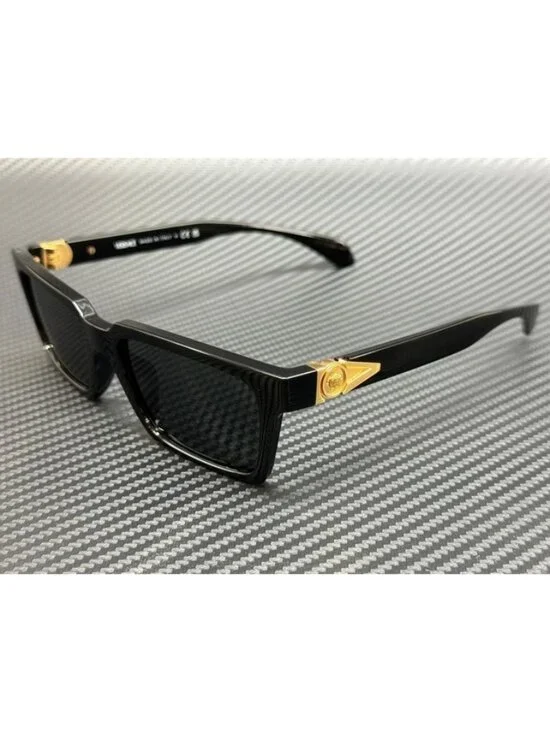 New Versace Men Black Sunglasses 55-18-140