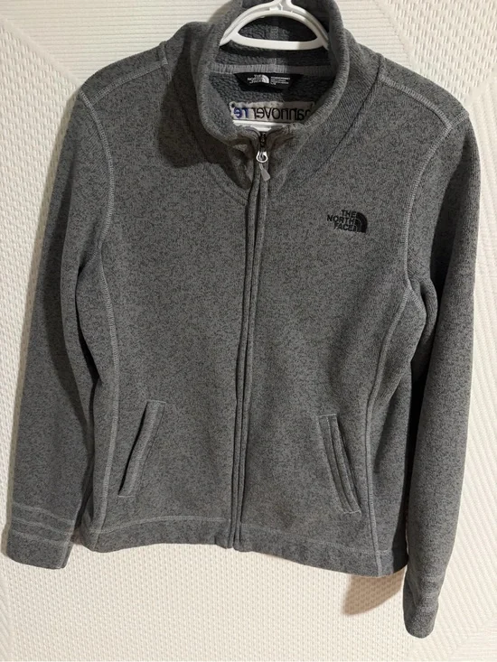 The North Face Heather Gray Zip-Up Fleece Jacket