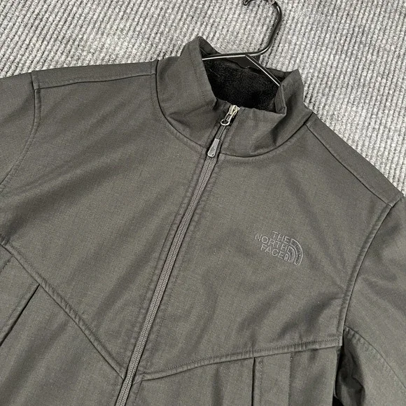 North Face Jacket Mens Medium Black Full Zip Polyester Soft Fleece Lined Outdoor