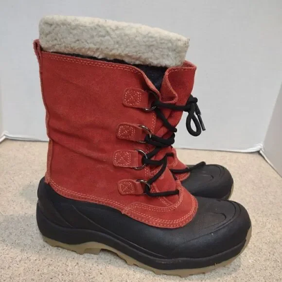 👍 Lands End Size 6 Boys Women's 7.5  EU 38 Red Boots A8