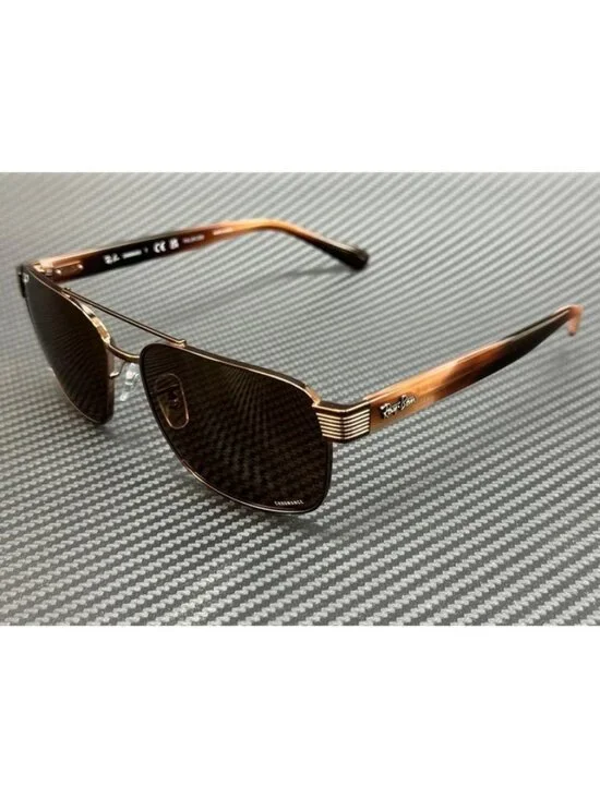 New Ray-Ban Men Copper (Note that color pattern may differ) Sunglasses 61-17-145