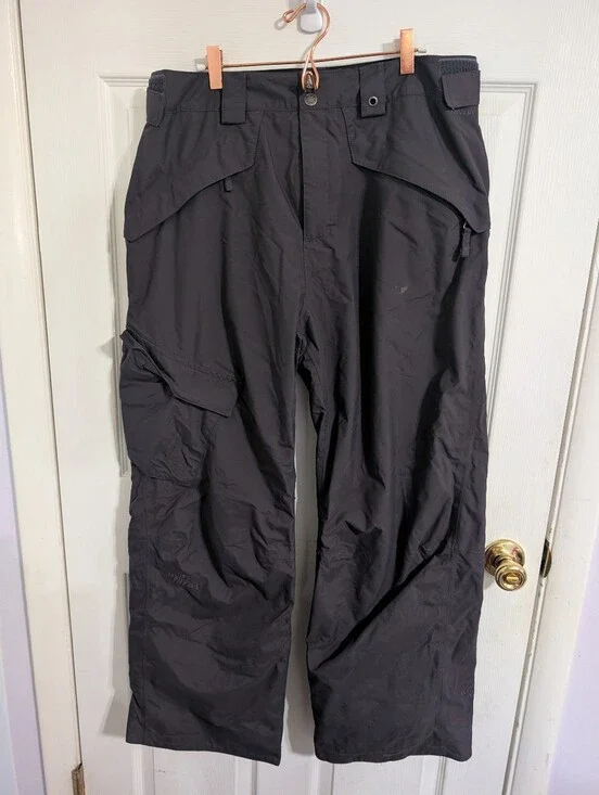 North Face Mens Snow Pants Gray Hyvent Ski Snowboard Size Large *stains*
