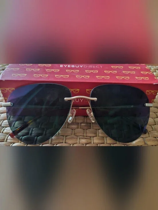 EyeBuyDirect Rimless Aviator Men/Women Sunglasses