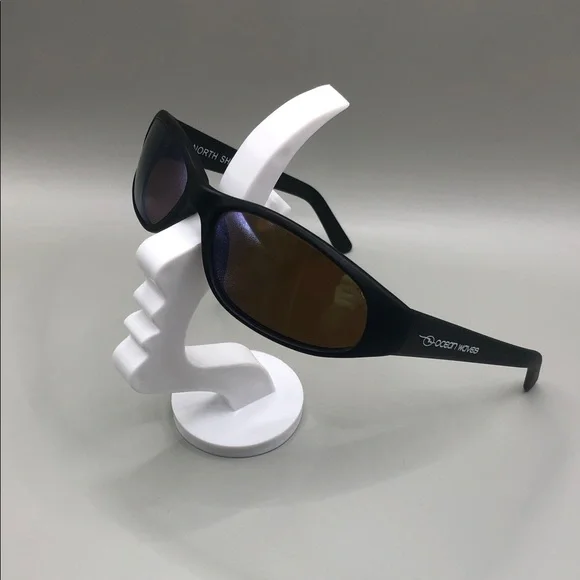 Ocean Waves Sporty Oval Elongated Sunglasses North Shore Matte Black
