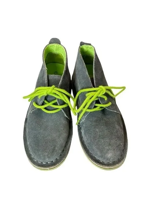 Cole Haan Nike Air Collab Boys Gray Lace Up Chukka Boot Leather Upper‎ Size 8
