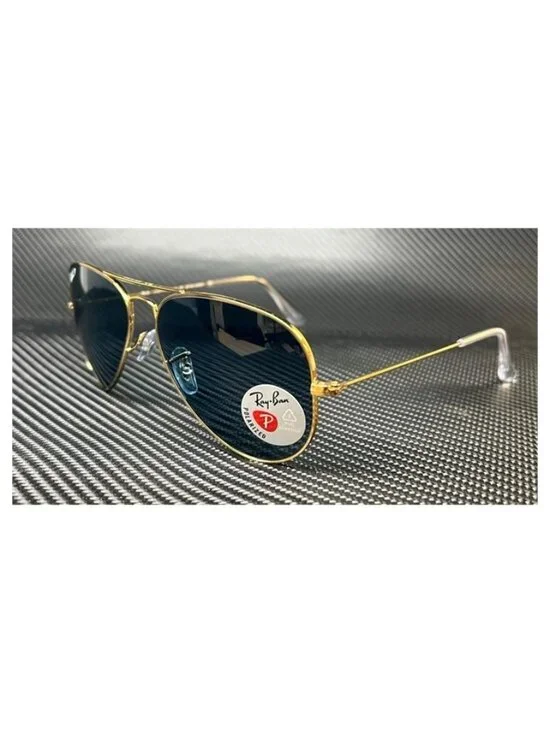 New Ray Ban Men  Gold Sunglasses  62- 14- 140