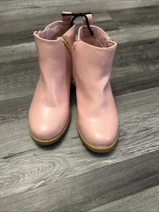 Dream Pairs Pink Girls Ankle Boots with Side Zip