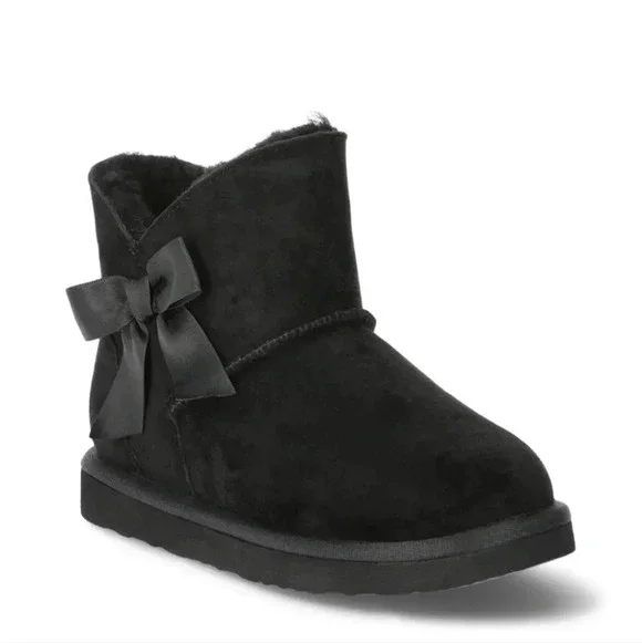 NEW girls size 5 suede kids boot bearpaw faux fur women's winter apparel boots