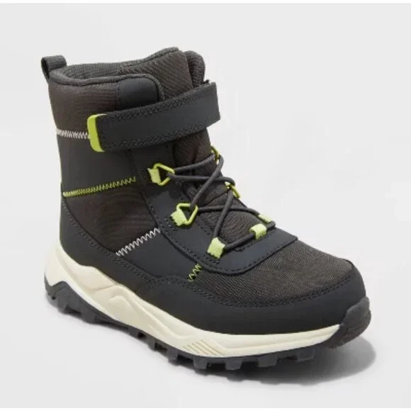 Cat &  Jack Big Kids Noah Waterproof Winter Boots Blue size 5 NWT