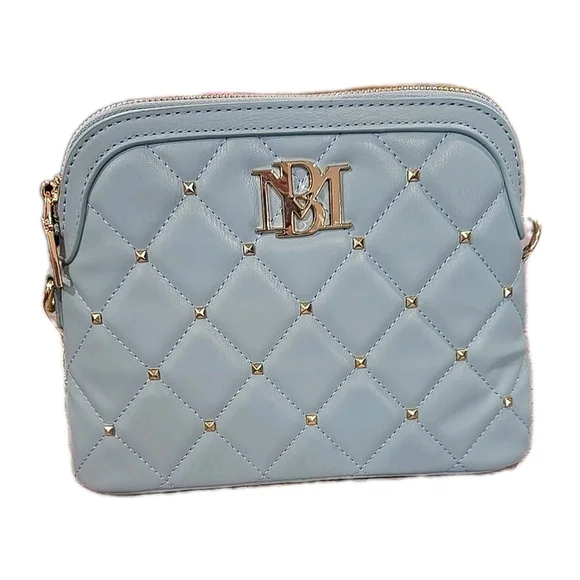 Badgley Mischka Crossbody Light Blue Quilted Gold Accents NWT MSRP 129.00 (150)