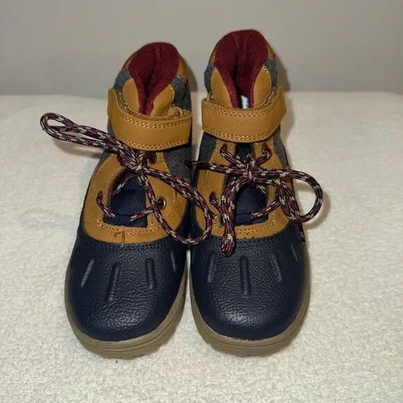 Carter’s Kids' Navy and Tan Boots. Size 12. NWOT