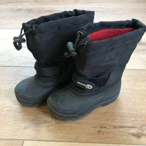 Kamik Black Waterproof Snow Boots 10