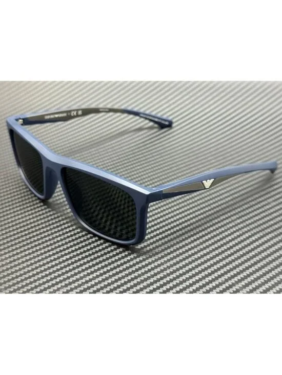 New Emporio Armani Men Matte Blue Sunglasses 57-18-145