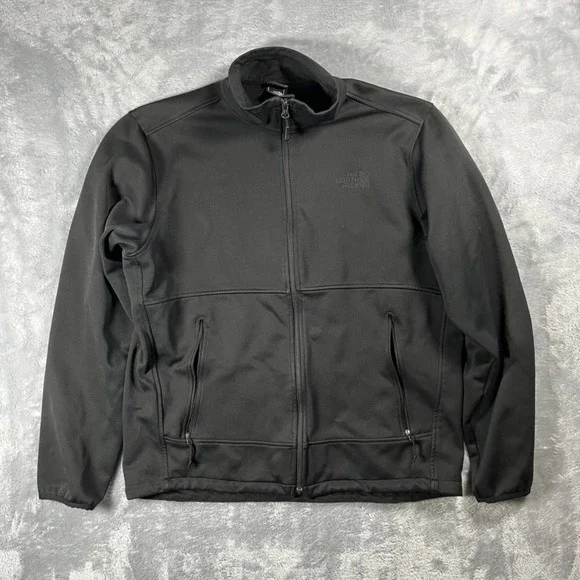 The North Face Jacket Mens Large Black Full Zip Pockets Retro Denali Mid Weight